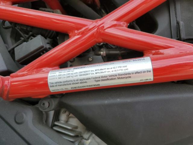 2014 DUCATI MONSTER 79 ZDM1RANN1EB078548