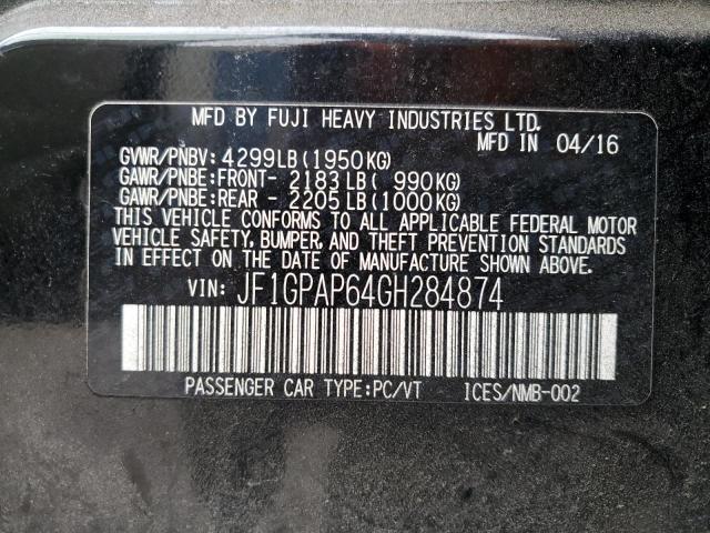 JF1GPAP64GH284874 Subaru Impreza Sport Premium