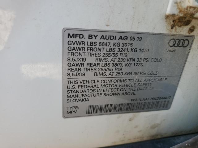 VIN WA1LAAF76KD044417 2019 Audi Q7, Premium Plus no.13