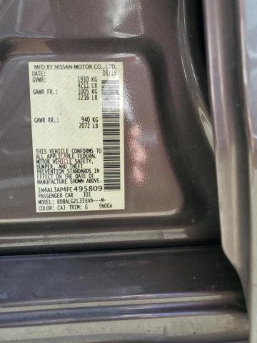 1N4AL3AP4FC495809 Nissan ALTIMA 2.5
