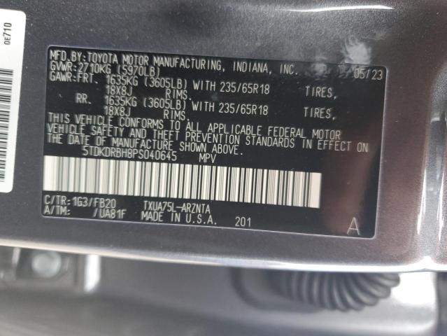 VIN 5TDKDRBH8PS040645 2023 Toyota Highlander, L no.14