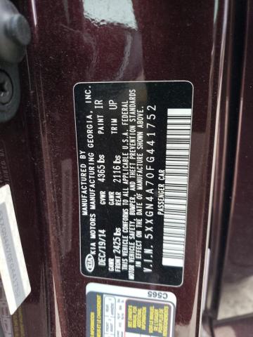 5XXGN4A70FG441752 KIA OPTIMA EX