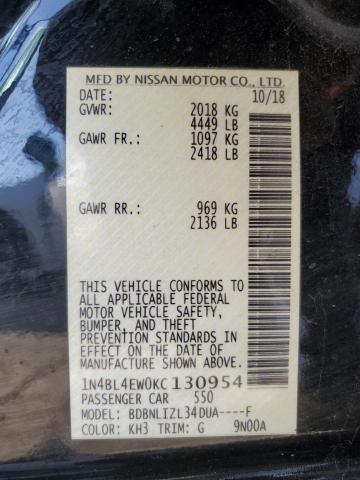 1N4BL4EW0KC130954 Nissan ALTIMA SL