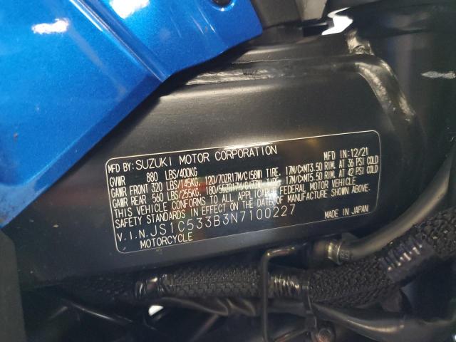 2022 SUZUKI GSX-S750 M - JS1C533B3N7100227