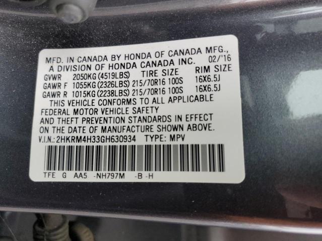 2HKRM4H33GH630934 Honda CR-V LX