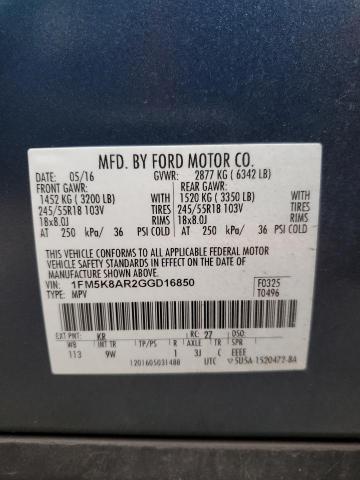 1FM5K8AR2GGD16850 Ford Explorer Police Interceptor