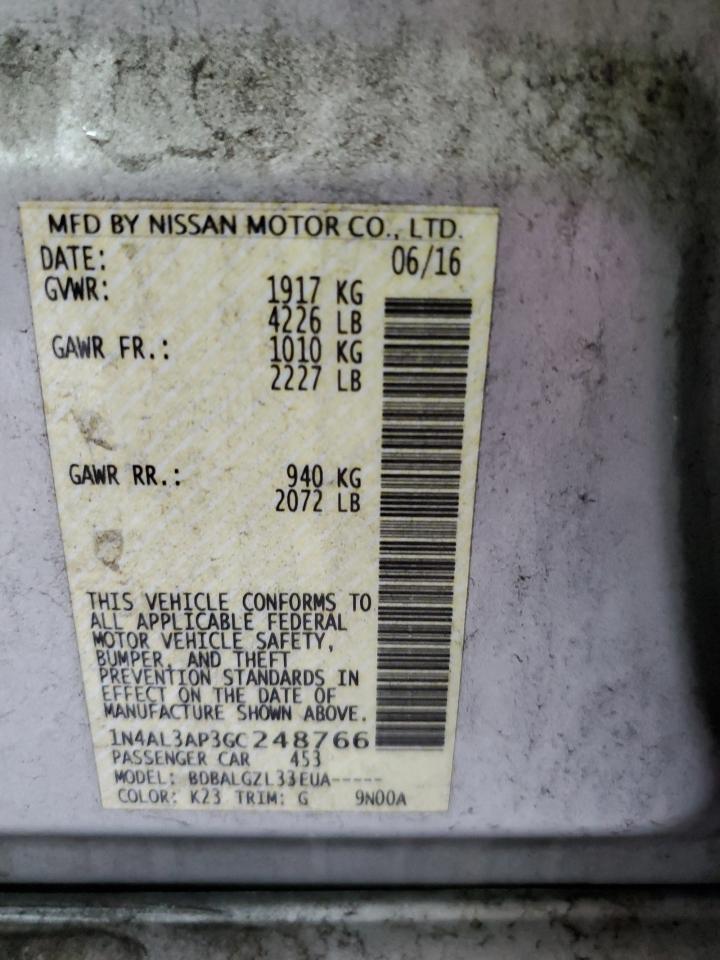 1N4AL3AP3GC248766 NISSAN ALTIMA 2016