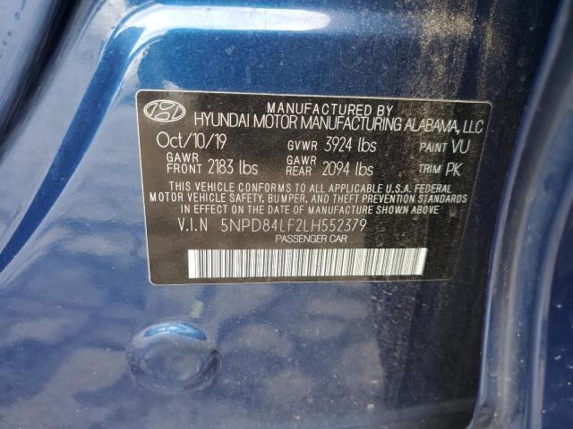 5NPD84LF2LH552379 | 2020 HYUNDAI ELANTRA SE