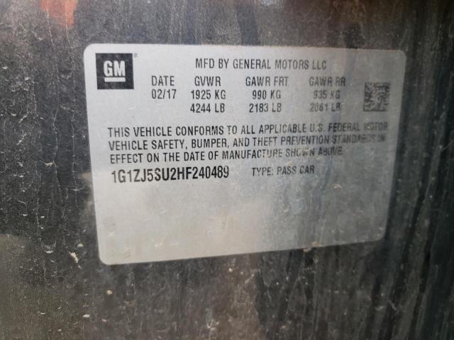 2017 CHEVROLET MALIBU HYB - 1G1ZJ5SU2HF240489