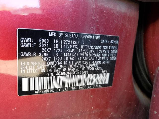 4S4WMAMD5K3410064 Subaru Ascent Limited