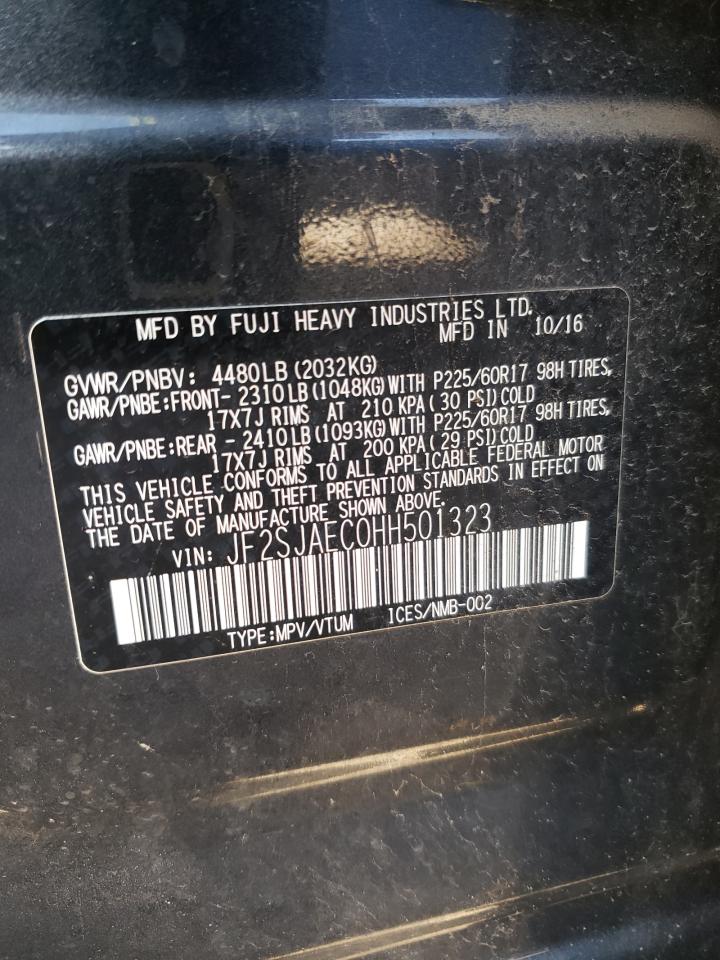 JF2SJAEC0HH501323 SUBARU FORESTER 2017