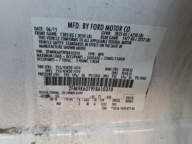 2FMHK6DT9FBA10310 Ford Flex Limited
