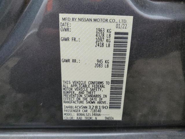 1N4BL4CV5NN328190 Nissan ALTIMA SR