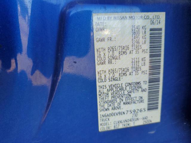 1N6AD0EV9EN759265 Nissan FRONTIER S