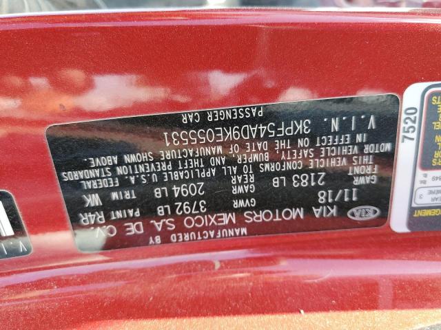 3KPF54AD9KE055531 KIA FORTE EX