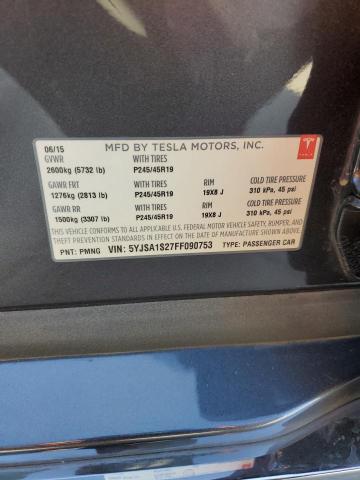 2015 TESLA MODEL S 70 - 5YJSA1S27FF090753