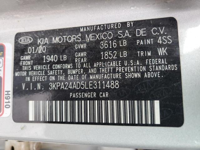 3KPA24AD5LE311488 | 2020 KIA RIO LX