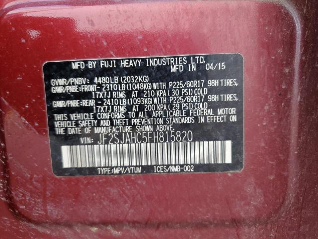 JF2SJAHC5FH815820 Subaru Forester 2.5i Limited