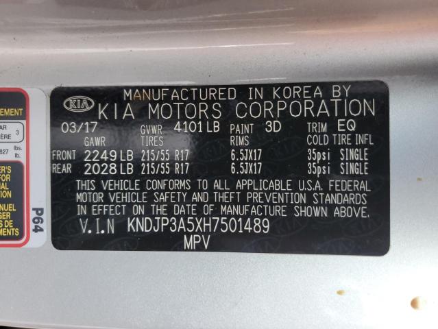 KNDJP3A5XH7501489 KIA SOUL +