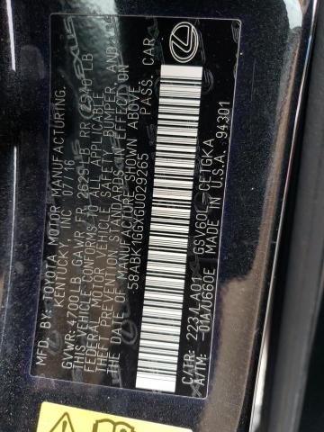 2016 LEXUS ES 350 - 58ABK1GGXGU029265