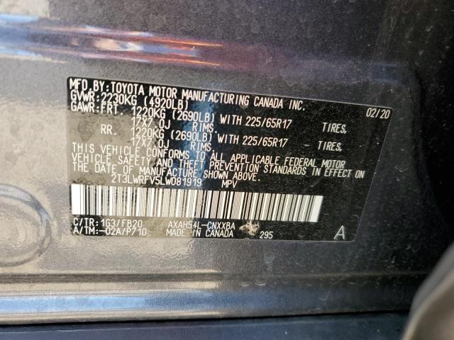 2T3LWRFV5LW081919 Toyota RAV4 LE 13