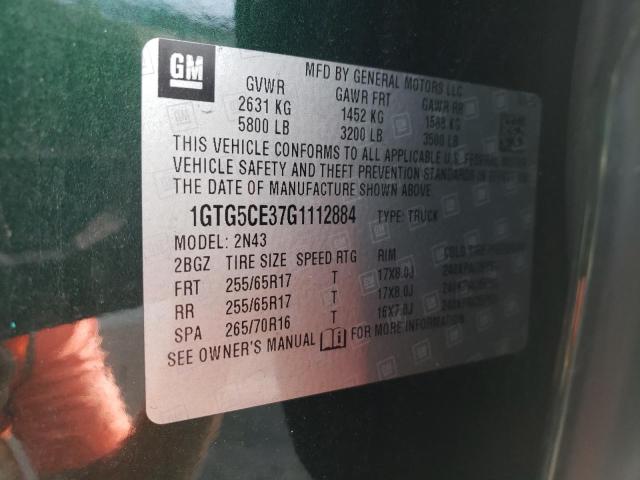 1GTG5CE37G1112884 GMC CANYON SLE