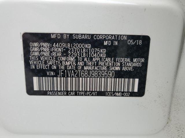 JF1VA2T68J9839590 Subaru Wrx Sti Limited