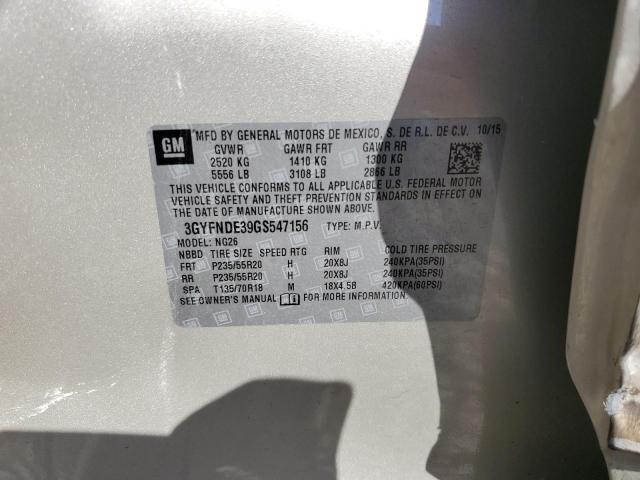 3GYFNDE39GS547156 Cadillac Srx Premium Collection