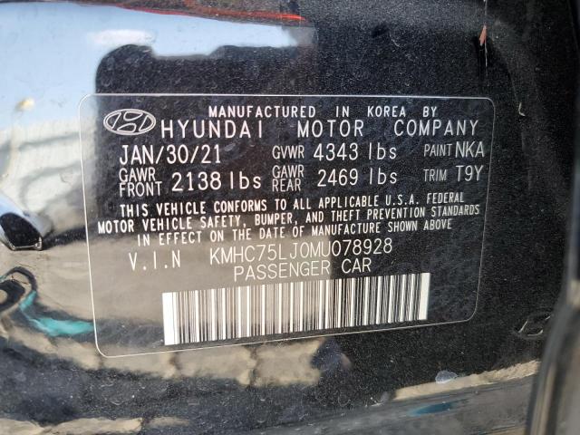 KMHC75LJ0MU078928 Hyundai IONIQ SE