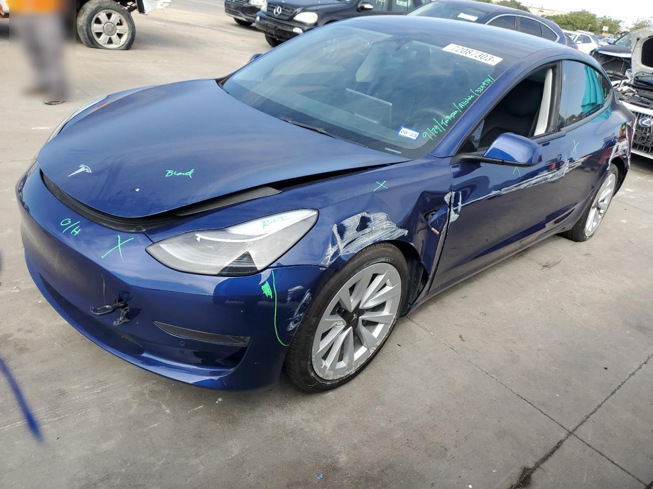 5YJ3E1EA8NF324974 TESLA MODEL 3 2022