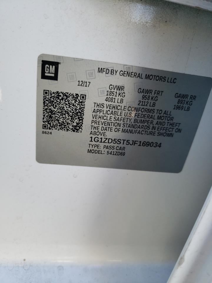 1G1ZD5ST5JF169034 CHEVROLET MALIBU 2018