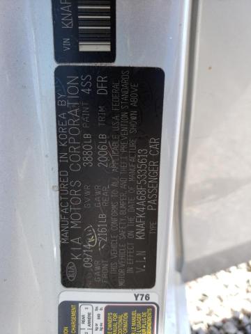 KNAFK4A68F5335613 | 2015 KIA FORTE LX