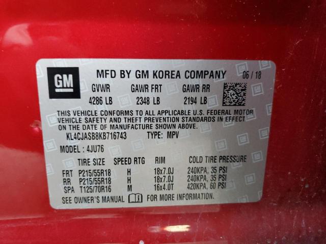 KL4CJASB8KB716743 Buick Encore PRE 10