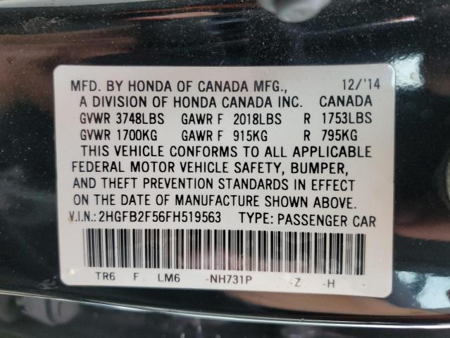 2HGFB2F56FH519563 Honda Civic Lx