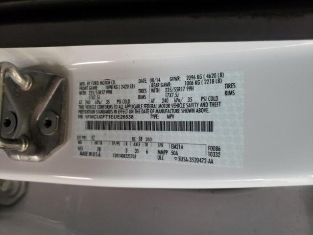 1FMCU0F71EUE26538 Ford ESCAPE S
