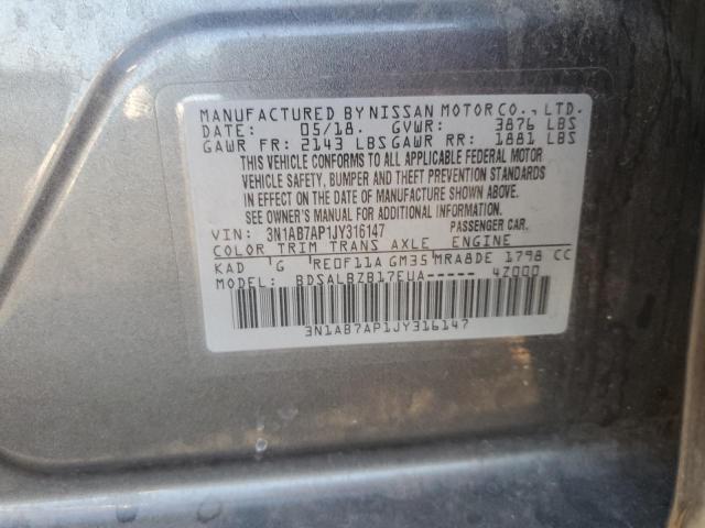 3N1AB7AP1JY316147 Nissan SENTRA S