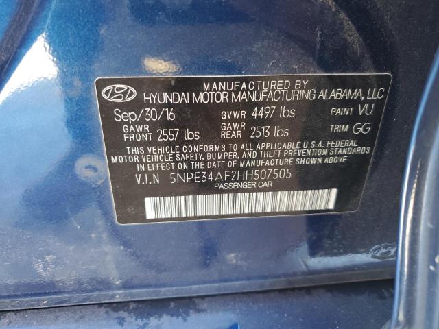 5NPE34AF2HH507505 Hyundai Sonata Sport