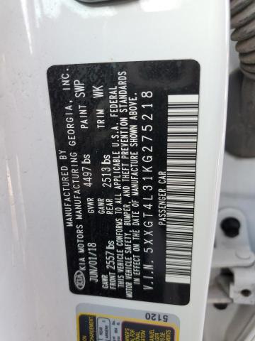 5XXGT4L31KG275218 2019 Kia Optima Lx