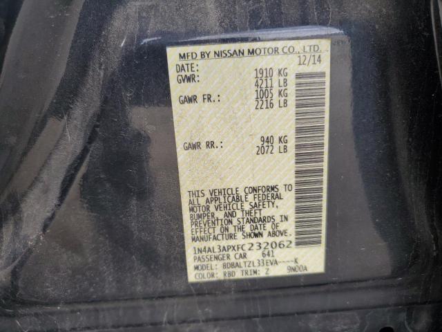 2015 NISSAN ALTIMA 2.5 - 1N4AL3APXFC232062