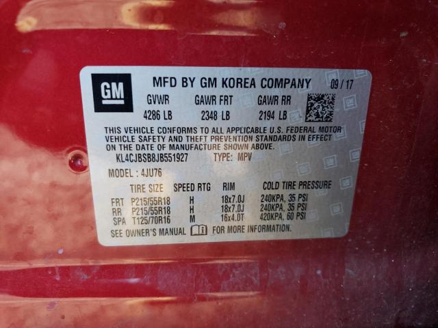 KL4CJBSB8JB551927 Buick Encore Preferred Ii