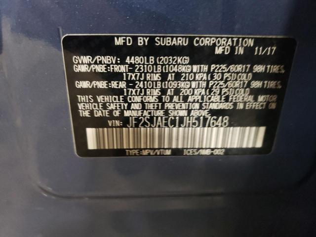 JF2SJAEC1JH517648 Subaru Forester 2.5i Premium