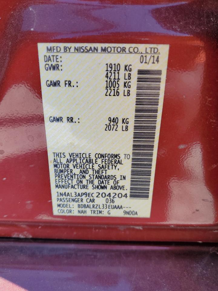 1N4AL3AP9EC204204 2014 Nissan Altima 2.5