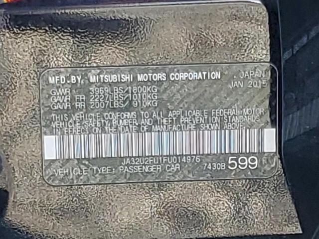 JA32U2FU1FU014976 Mitsubishi LANCER ES