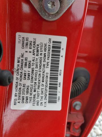 2018 HONDA CIVIC LX - 2HGFC2F50JH510413