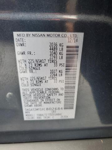 5N1AT2MT1FC802684 Nissan ROGUE S