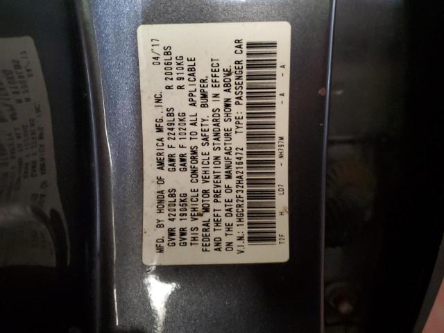 1HGCR2F32HA216472 Honda ACCORD LX