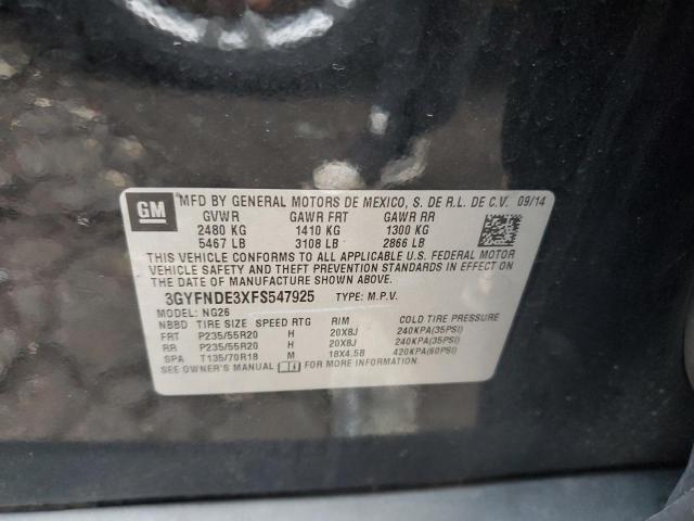 3GYFNDE3XFS547925 Cadillac Srx Premium Collection