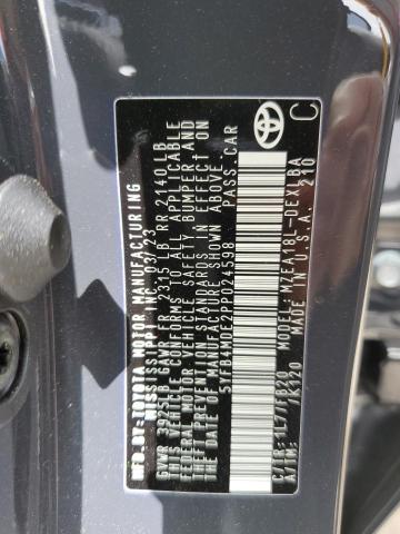 5YFB4MDE2PP024598 Toyota COROLLA LE