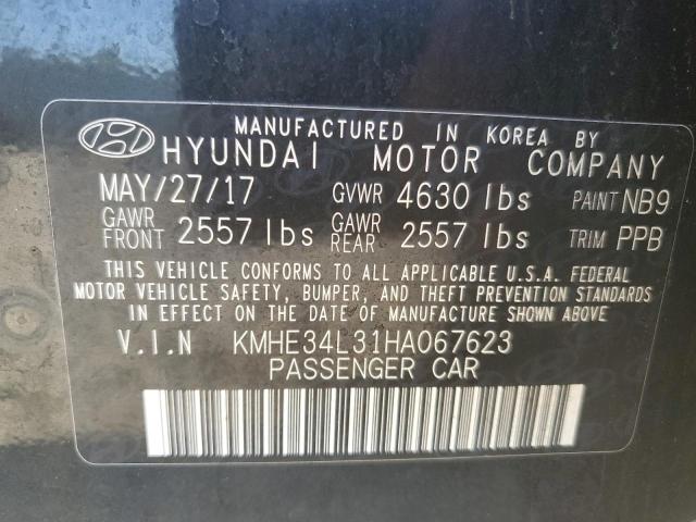 KMHE34L31HA067623 | 2017 Hyundai sonata hybrid