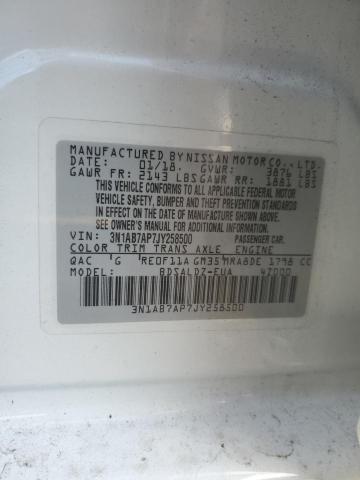 3N1AB7AP7JY258500 Nissan SENTRA S